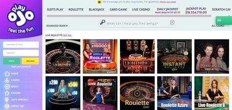 PlayOjo Casino Screenshot 3