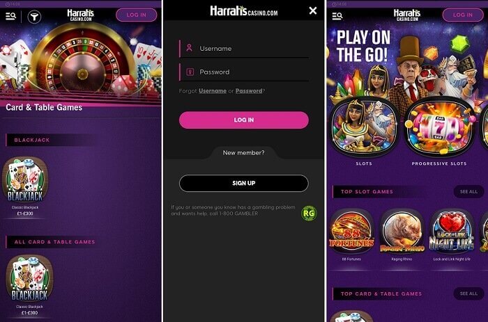 harrahs online casino nj app